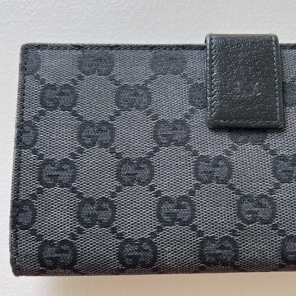 Gucci Continental Black Canvas Wallet - Picture 9 of 17